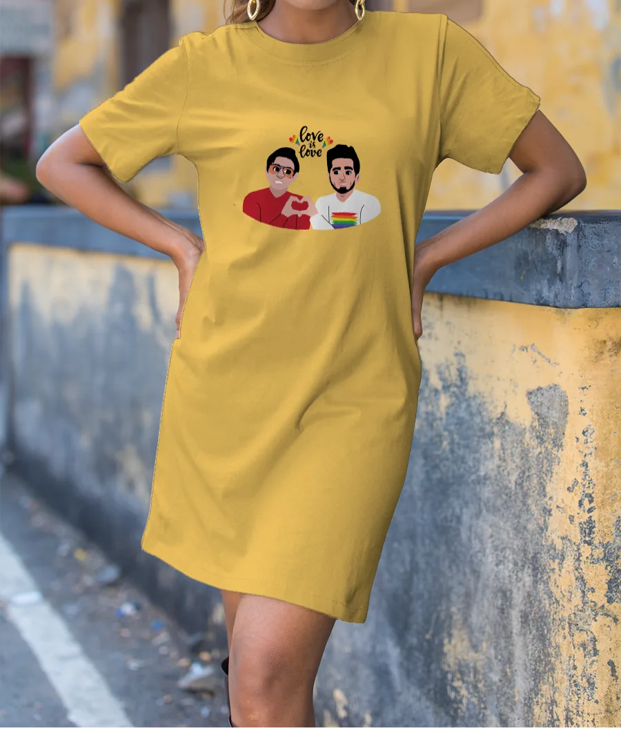 Love is Love T-Shirt Dress