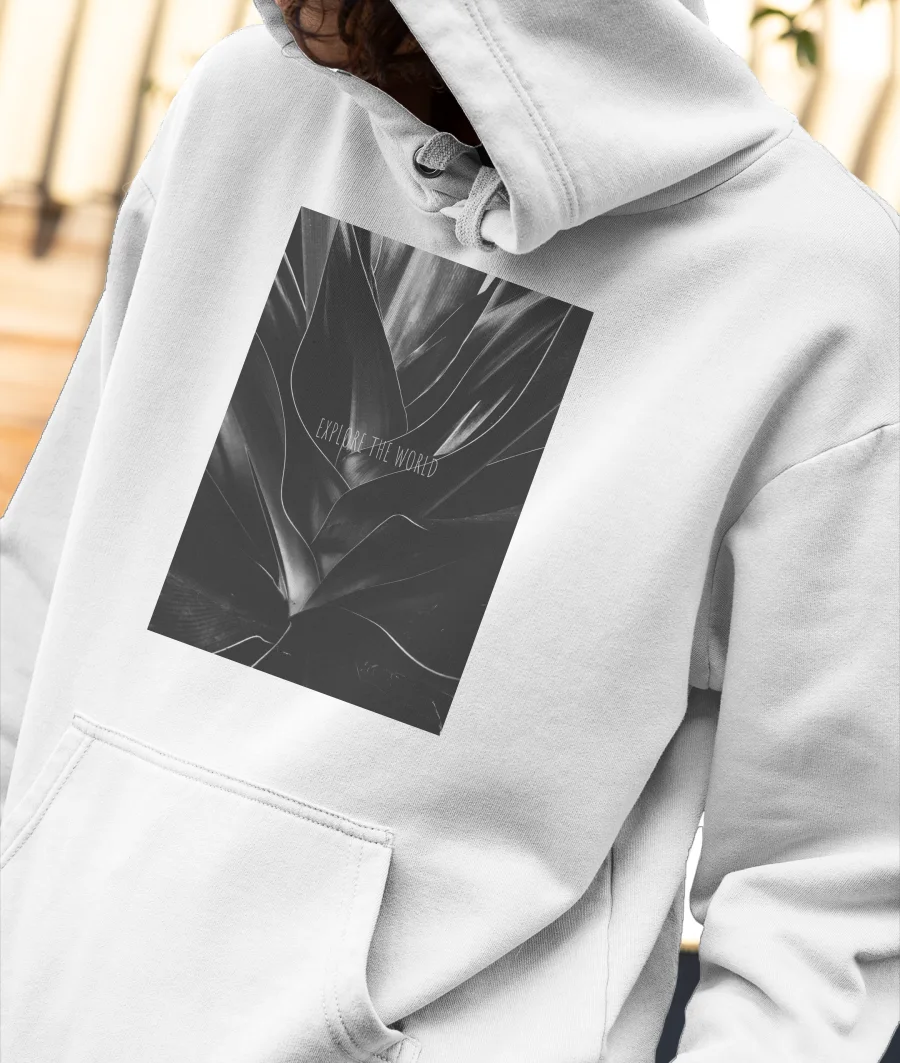 EXPLORE THE WORLD Front-Printed Hoodie