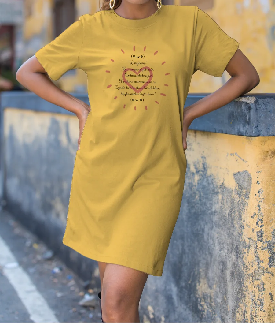 Quoted with Heart T-Shirt Dress