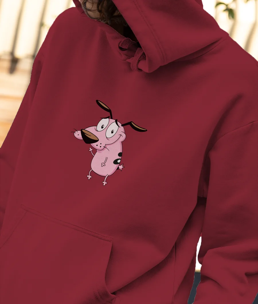 Courage, The Cowardly Dog Front-Printed Hoodie