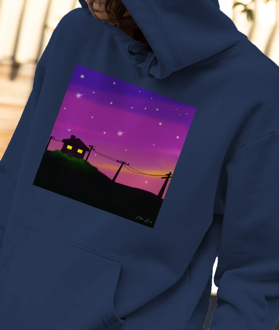 One beautiful evening Front-Printed Hoodie