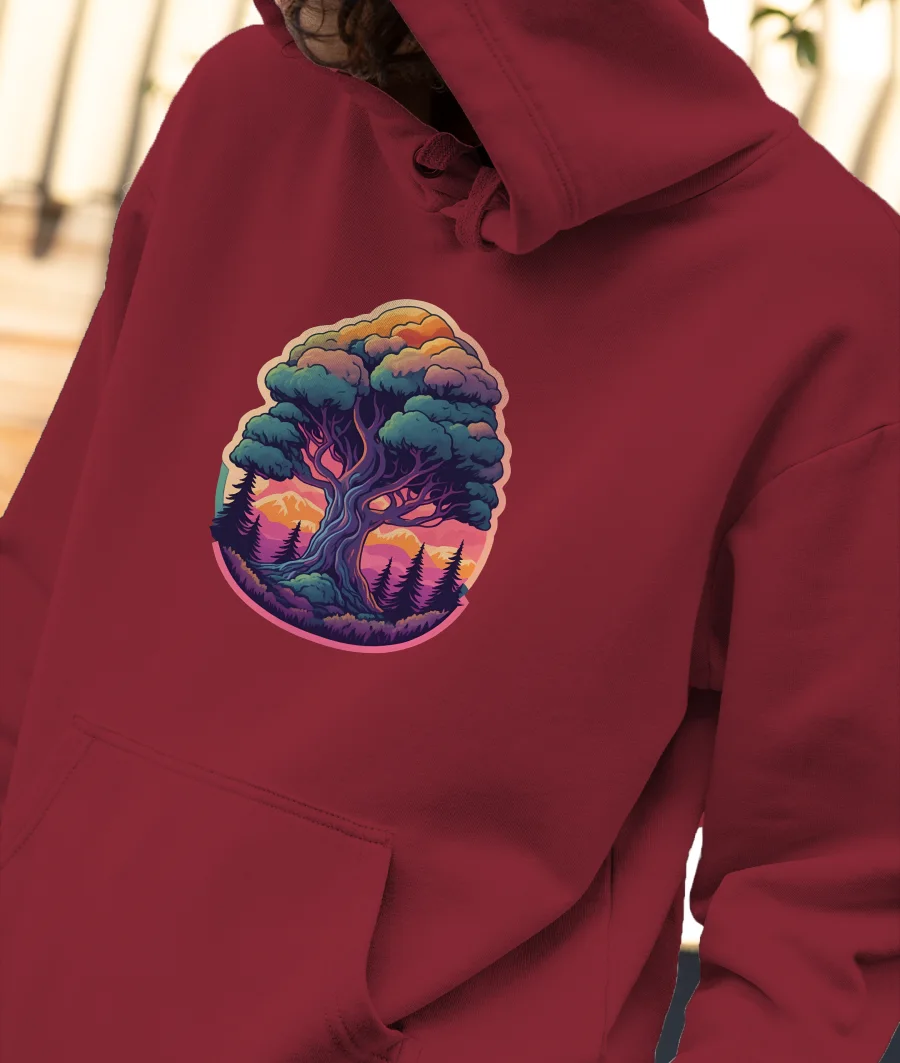 Nature art Front-Printed Hoodie