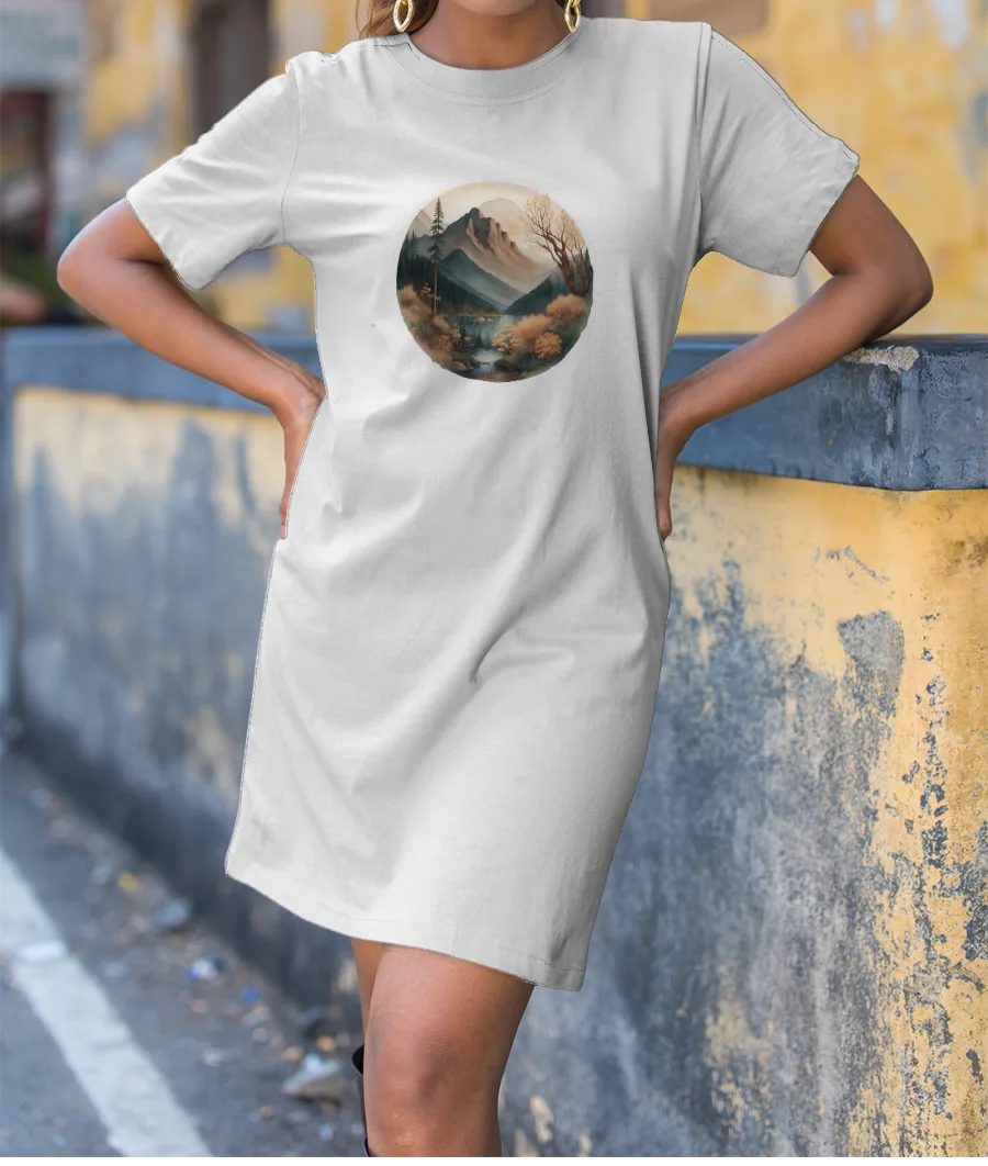 Watercolor Nature art  T-Shirt Dress