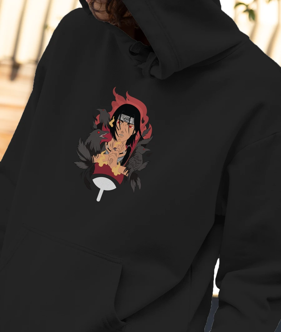 Itachi Uchiha Front-Printed Hoodie