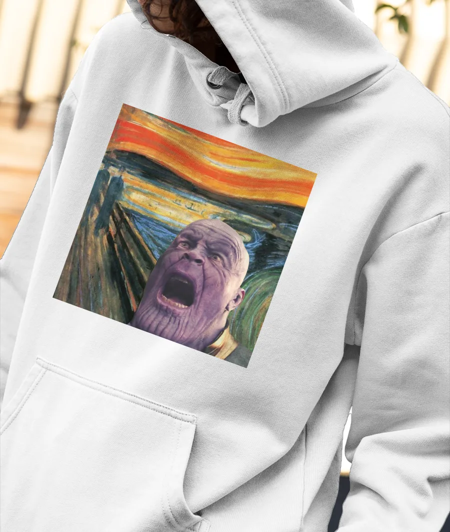 Thanos X The Scream Front-Printed Hoodie