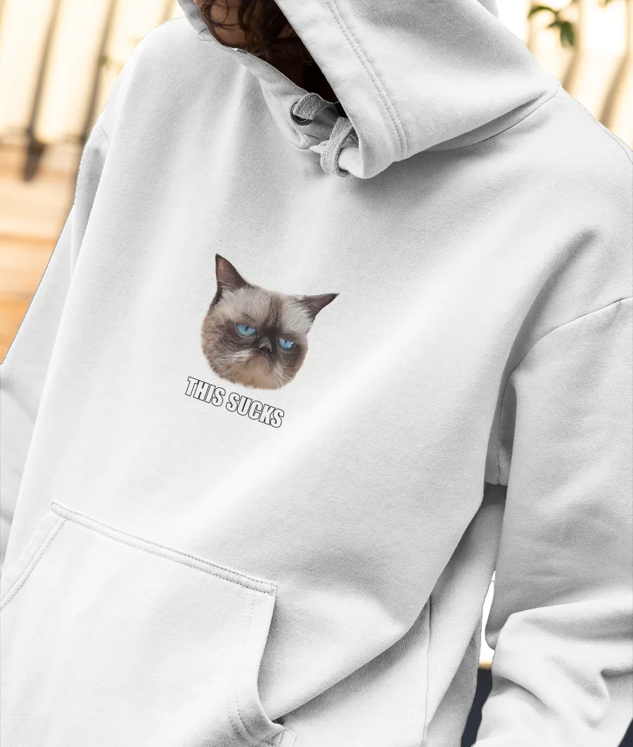 Angry cat Front-Printed Hoodie