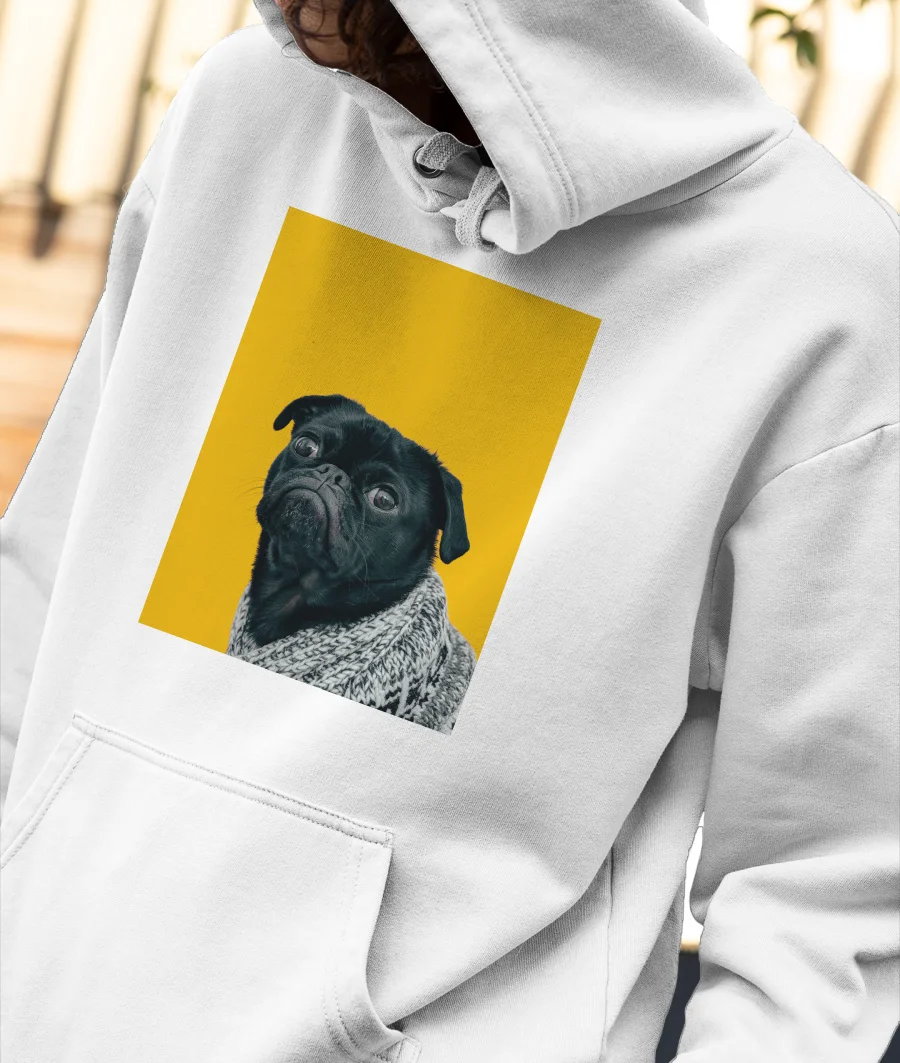 Pug Front-Printed Hoodie