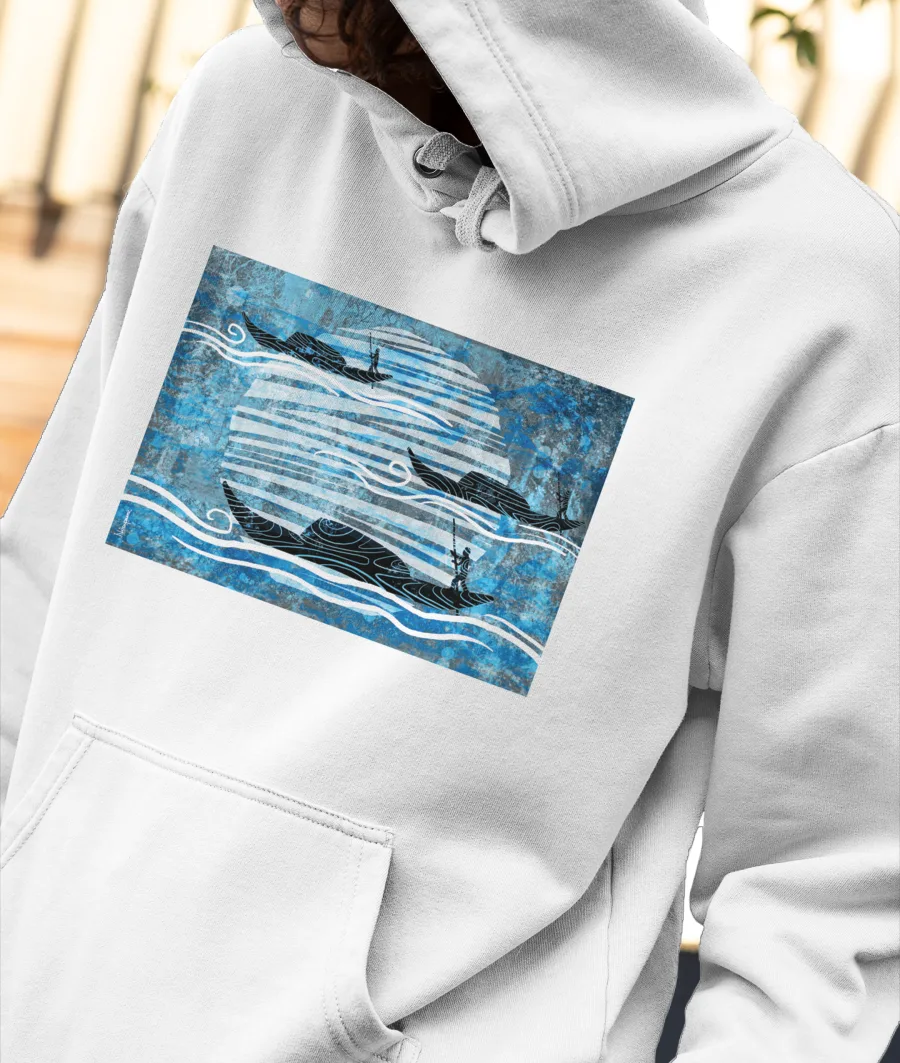 Boats Front-Printed Hoodie