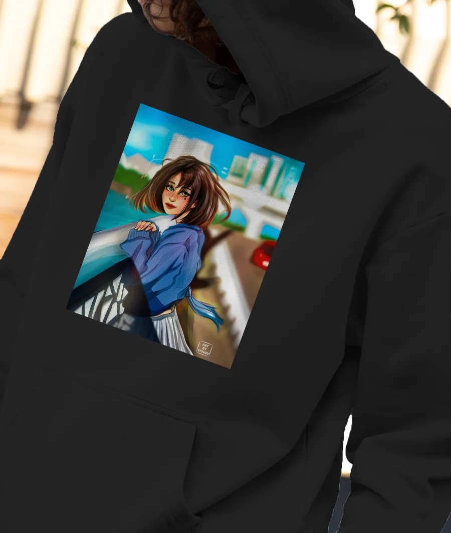 Riverside view Front-Printed Hoodie