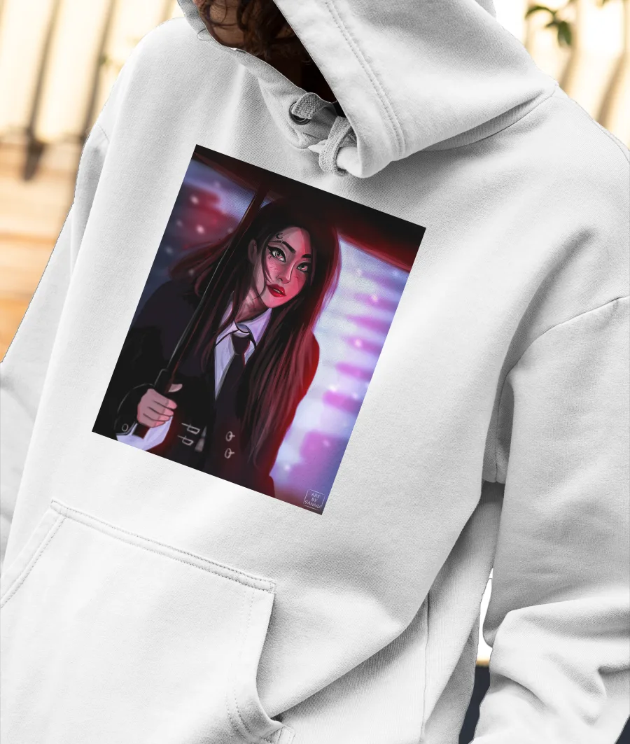 Digital art- Art By Sannu Front-Printed Hoodie