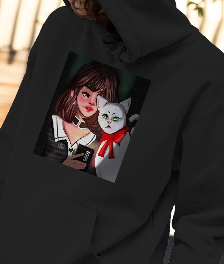 My cat Daisy  Front-Printed Hoodie