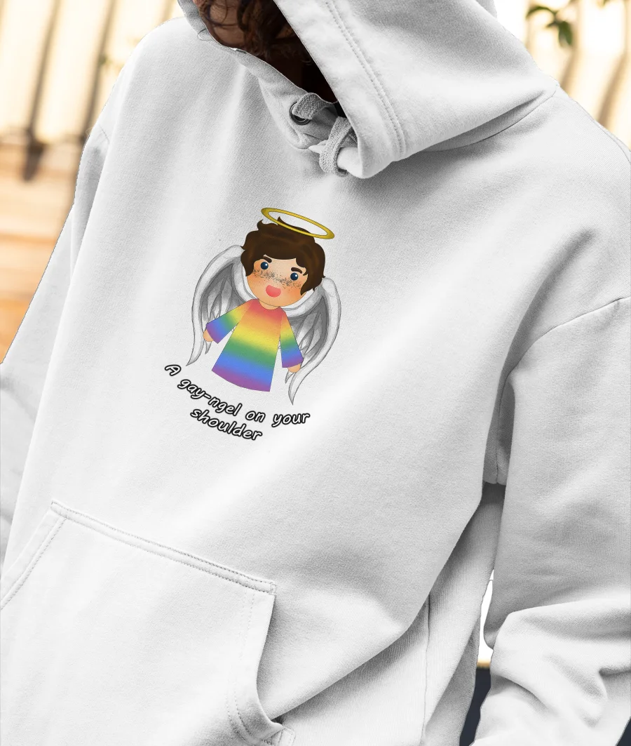 GAY-NGEL Front-Printed Hoodie