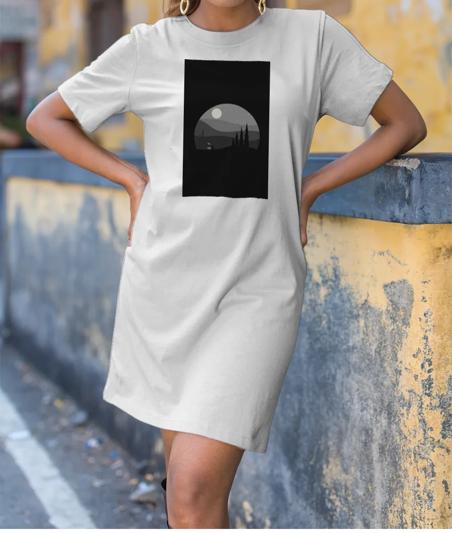 Night view T-Shirt Dress