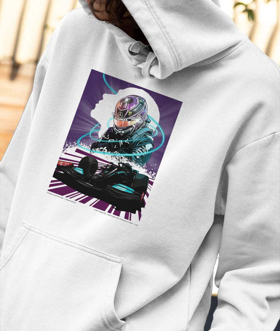 Lewis Hamilton W12 Front-Printed Hoodie