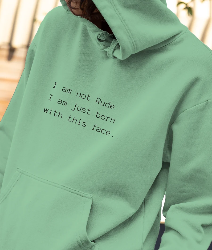 Not Rude Introvert quotes Front-Printed Hoodie