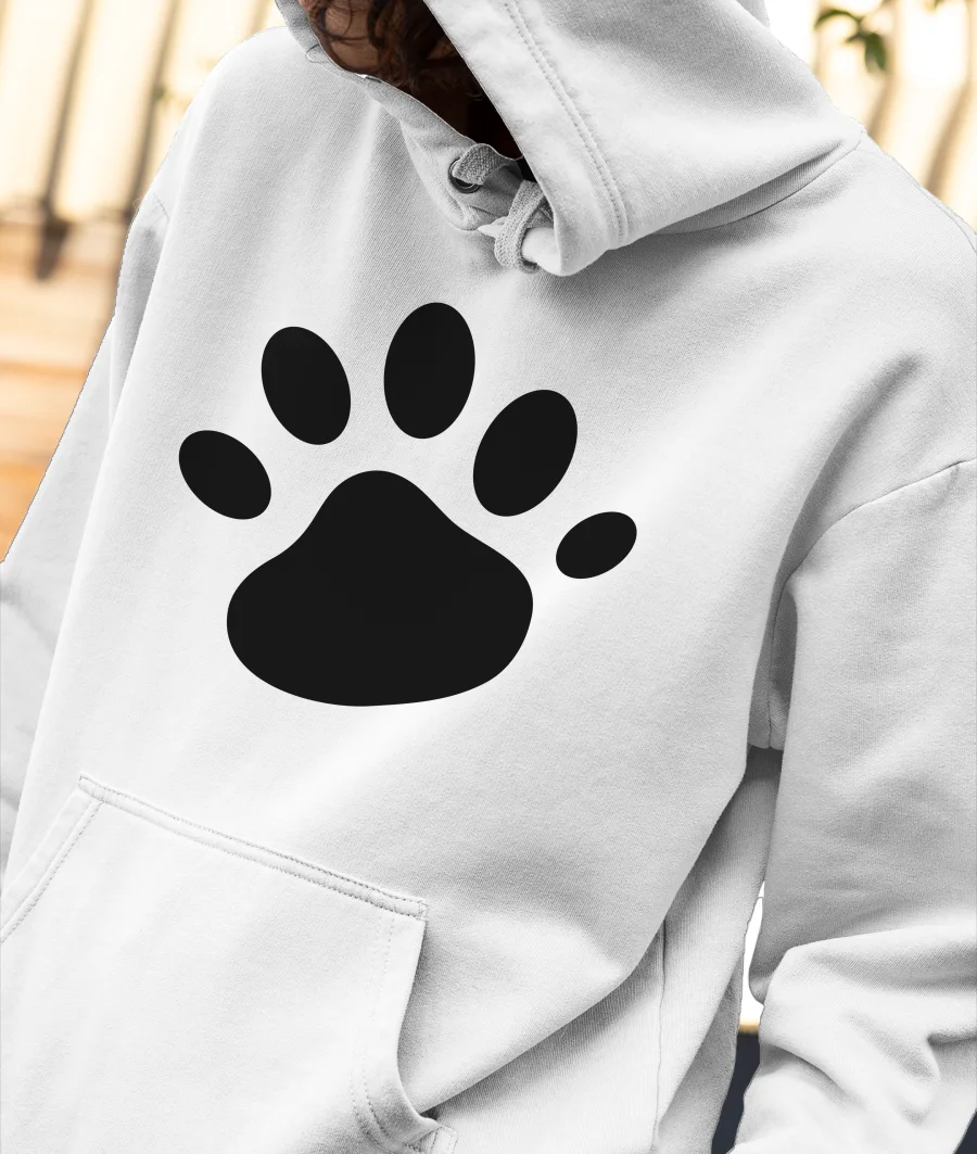 Paw print  Front-Printed Hoodie