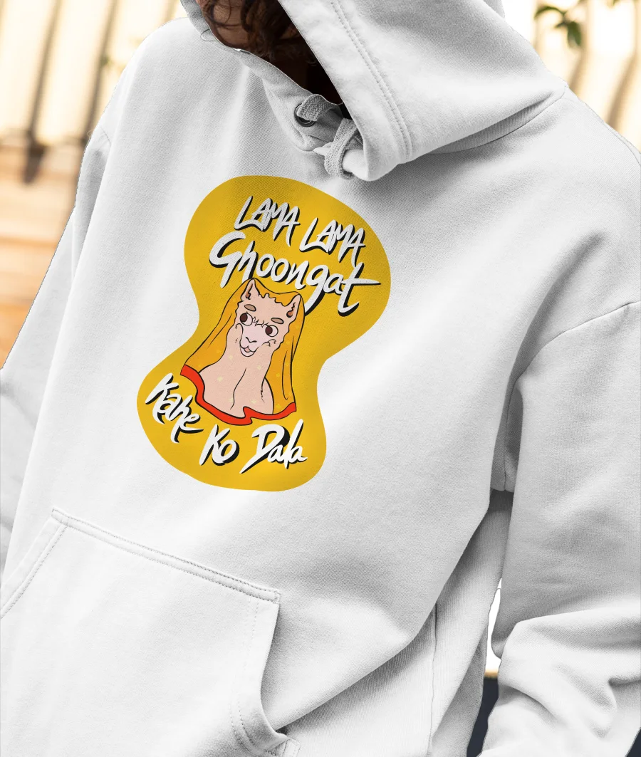 lama lama ghoongat  Front-Printed Hoodie