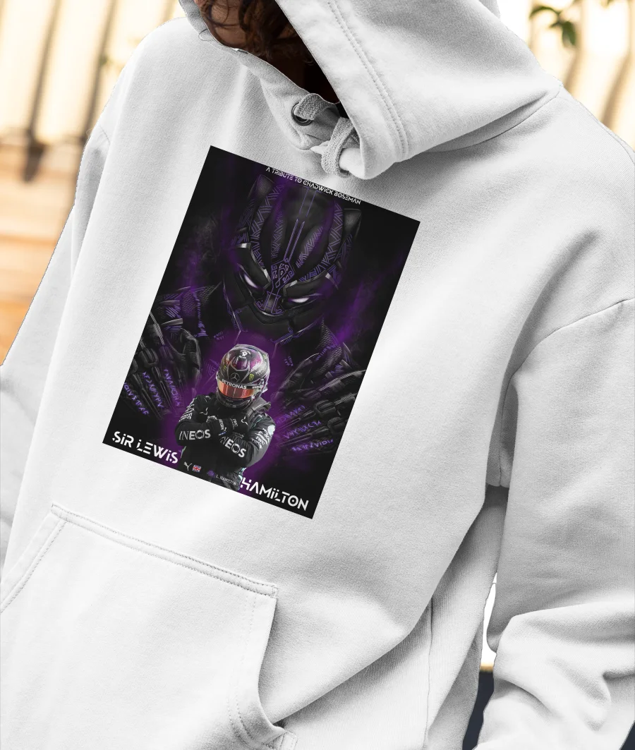 SIR LEWIS HAMILTON (BLACK PANTHER) Front-Printed Hoodie