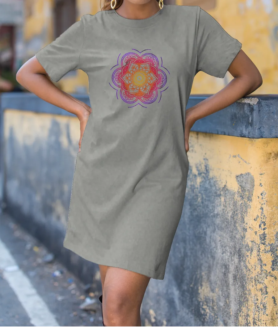 Mandala  T-Shirt Dress