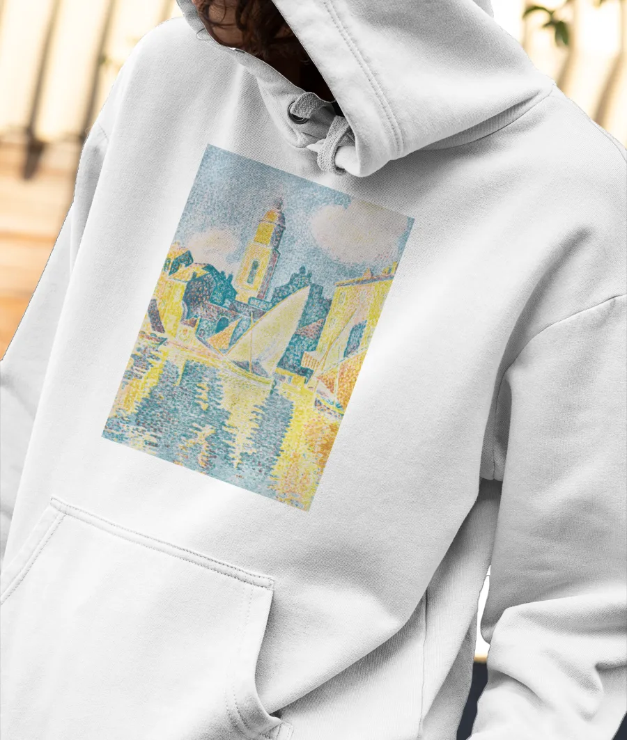 The Port, Saint–Tropez (ca. 1897–198) by Paul Signac Front-Printed Hoodie