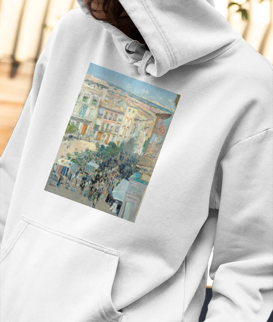 View of a Southern French City 1910 by Frederick Childe Hassam Front-Printed Hoodie