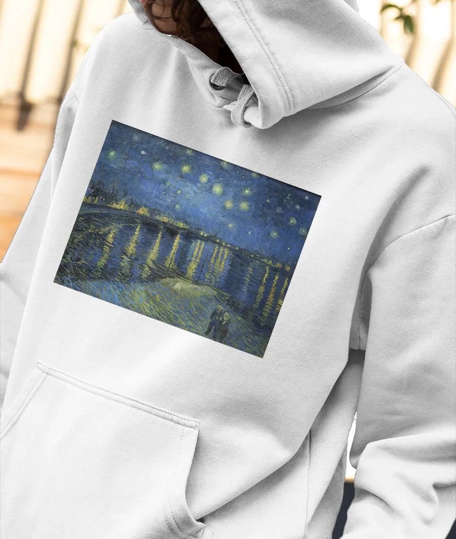 Vincent van Gogh's Starry Night Over the Rhone  Front-Printed Hoodie