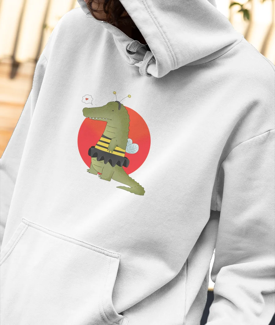 Crock-B Front-Printed Hoodie