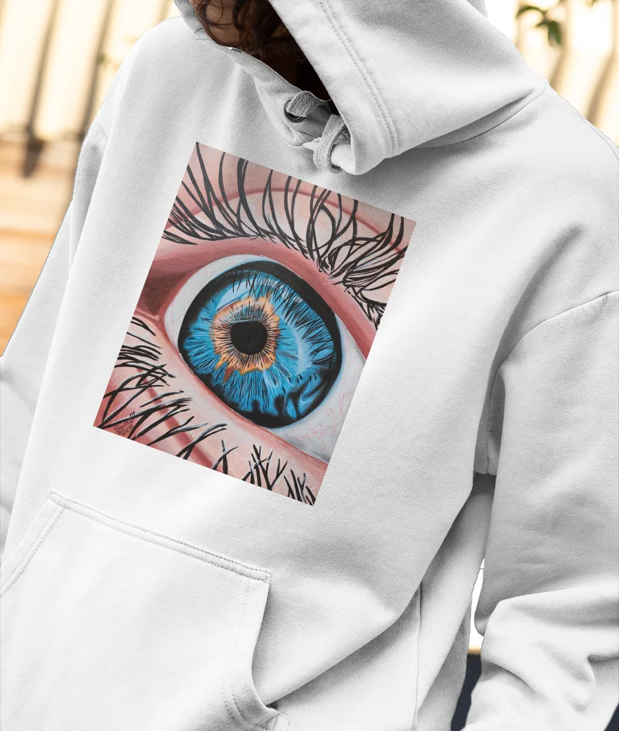 Evil eye Front-Printed Hoodie