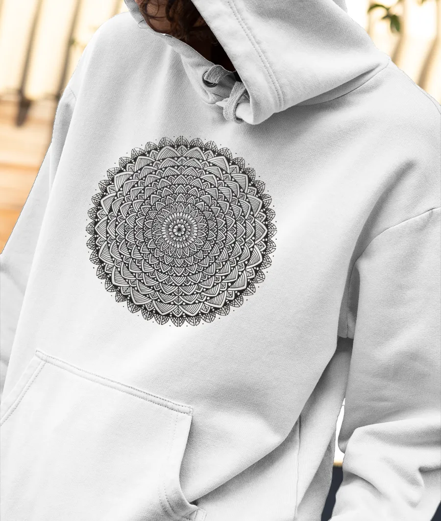 Mandala Front-Printed Hoodie