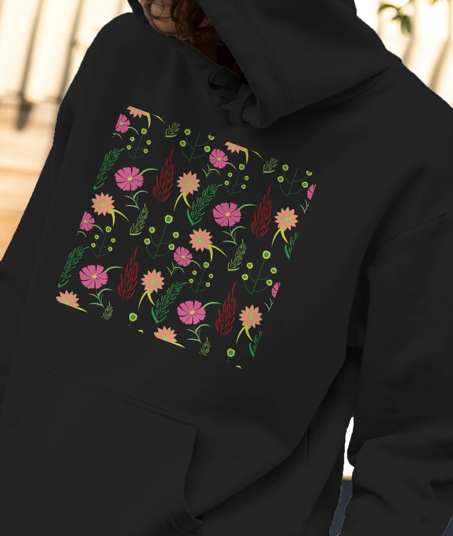 summer flowers Front-Printed Hoodie