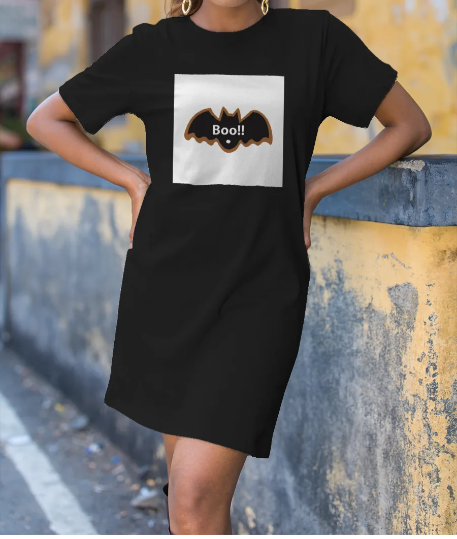 HALLOWEEN Boo bat T-Shirt Dress