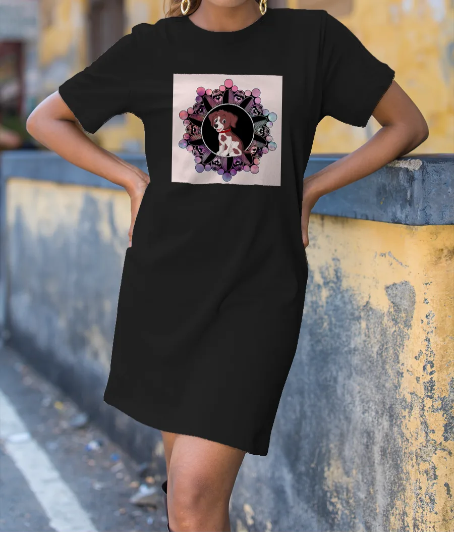 I Love Dogs T-Shirt Dress