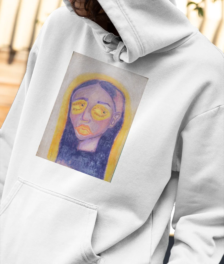 Stare back  Front-Printed Hoodie