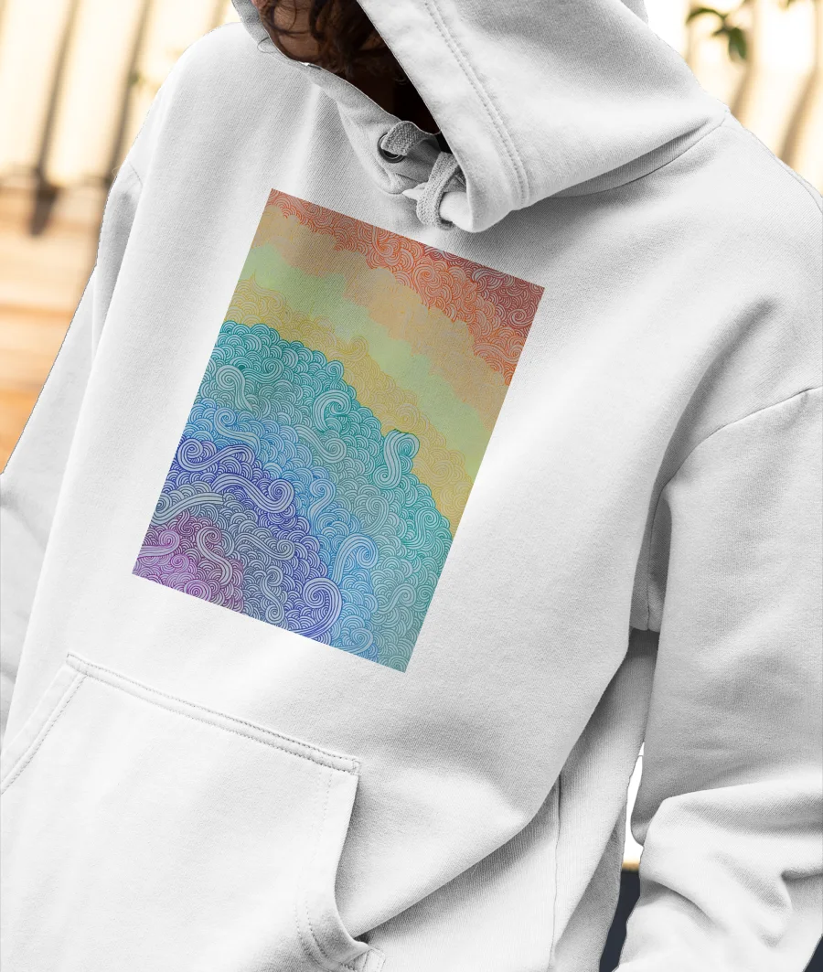 Be a rainbow in someone else's cloud  Front-Printed Hoodie