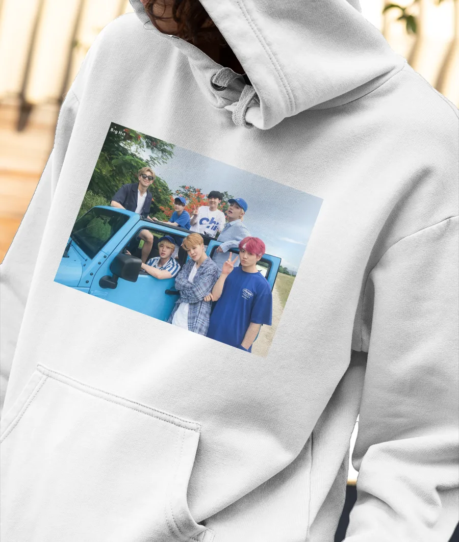 BTS PhotoShoot  Front-Printed Hoodie