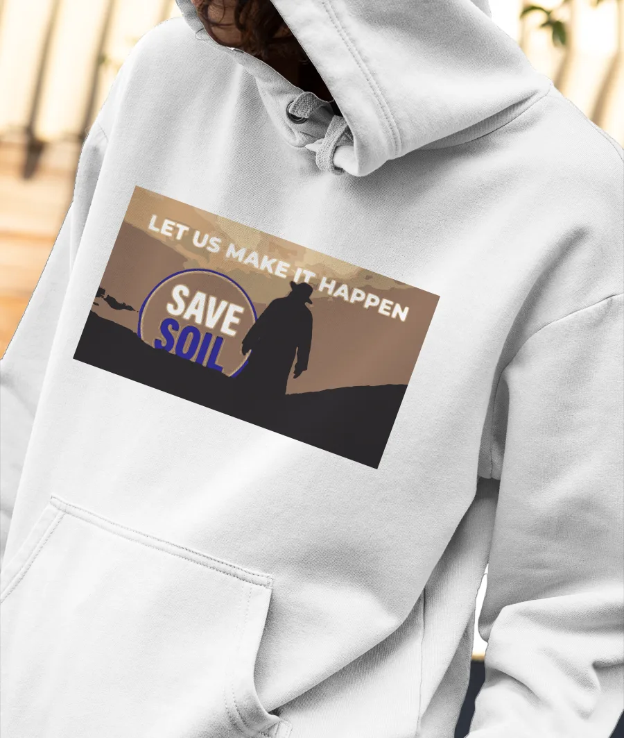 save soil poster Front-Printed Hoodie