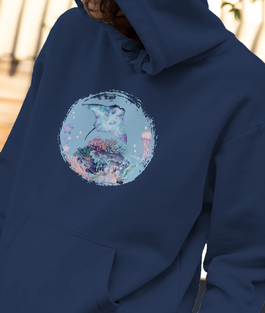 Stingray Front-Printed Hoodie