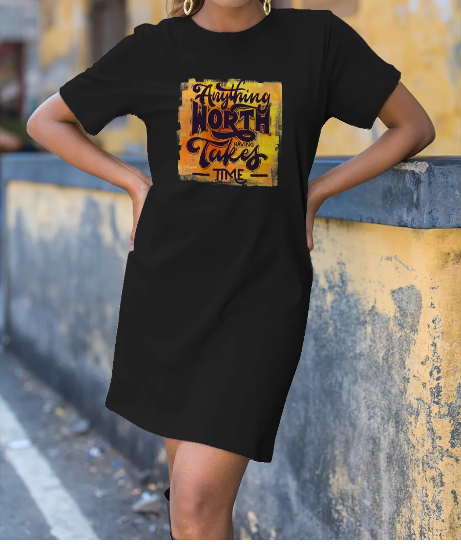 Typography  T-Shirt Dress