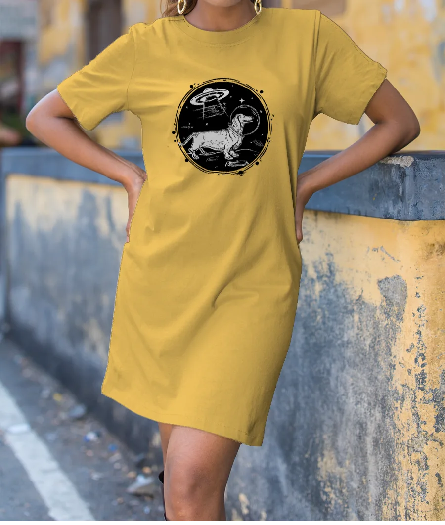 Space Pup T-Shirt Dress