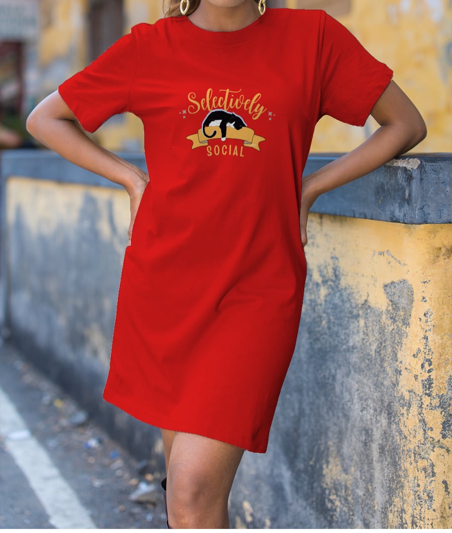 Introvert T-Shirt Dress