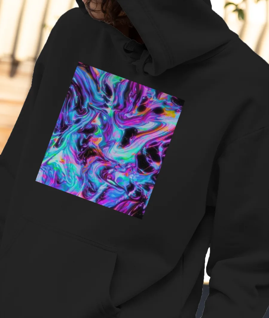 Abstract Desgn Front-Printed Hoodie