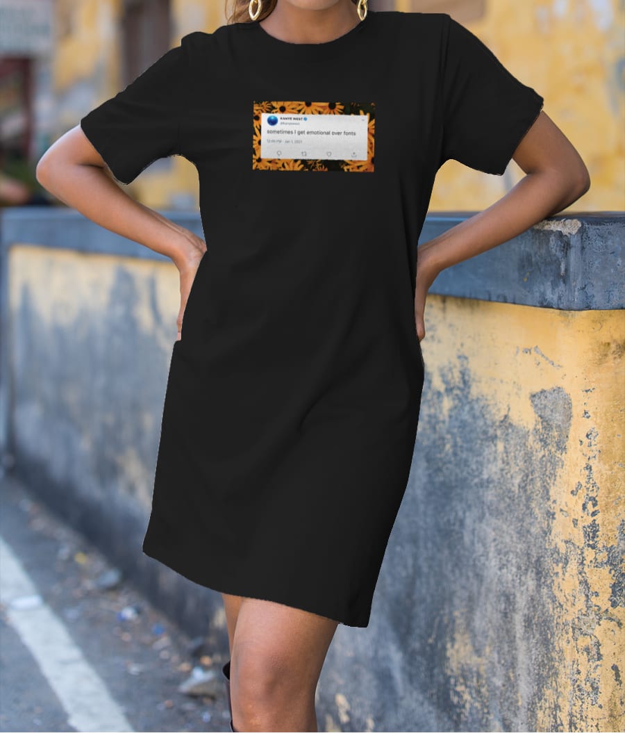 Kanye West Graphic Designer Tweet T-Shirt Dress