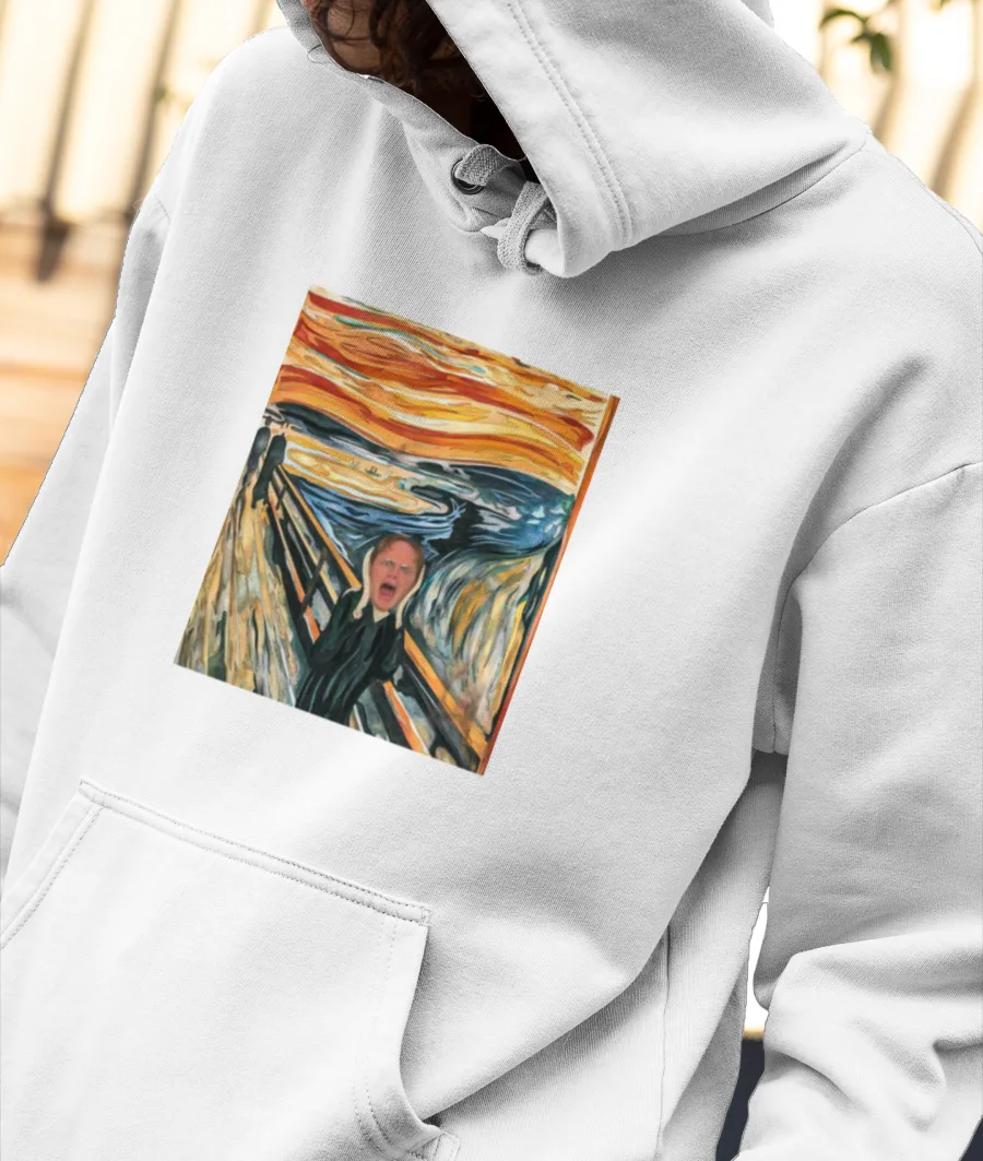 The scream × Dwight! Front-Printed Hoodie