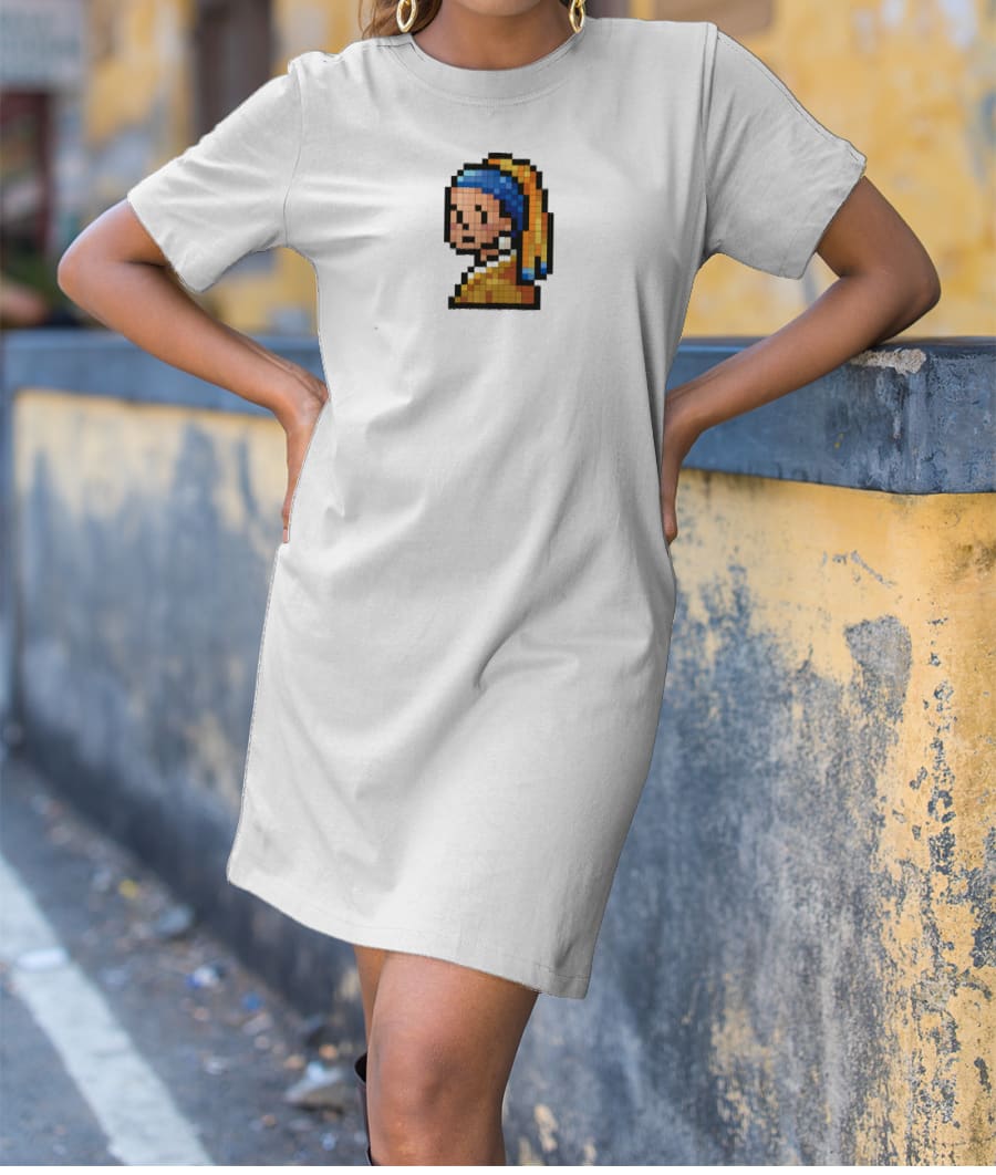 Girl with a Pearl Earring T-Shirt Dress