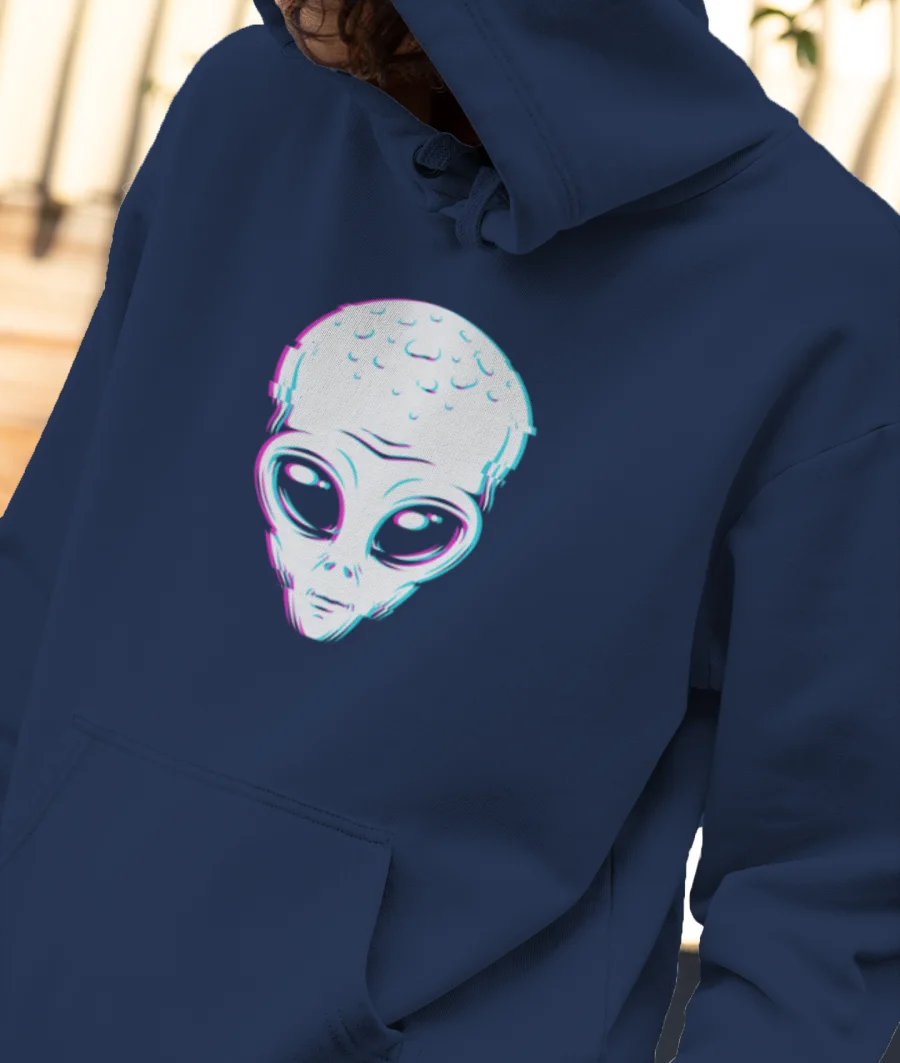 ALIEN TRIPPY DESIGN Front-Printed Hoodie