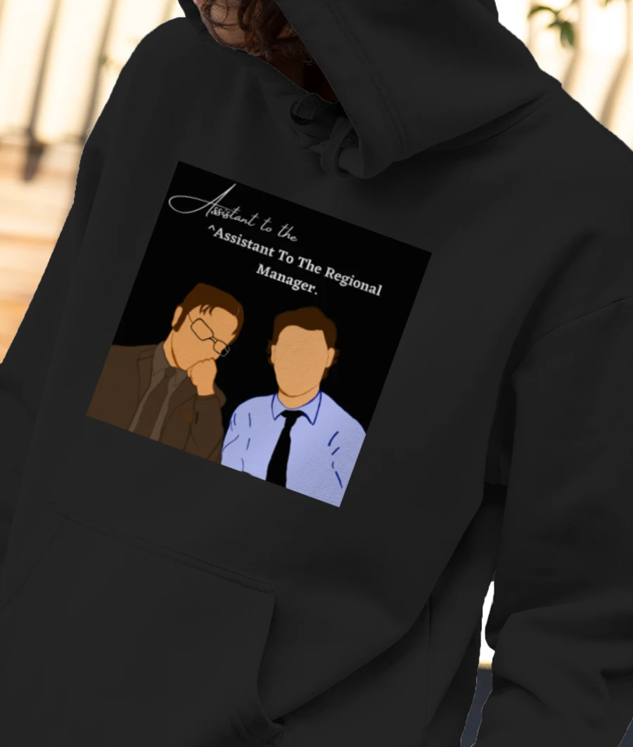 Jim & Dwight Front-Printed Hoodie