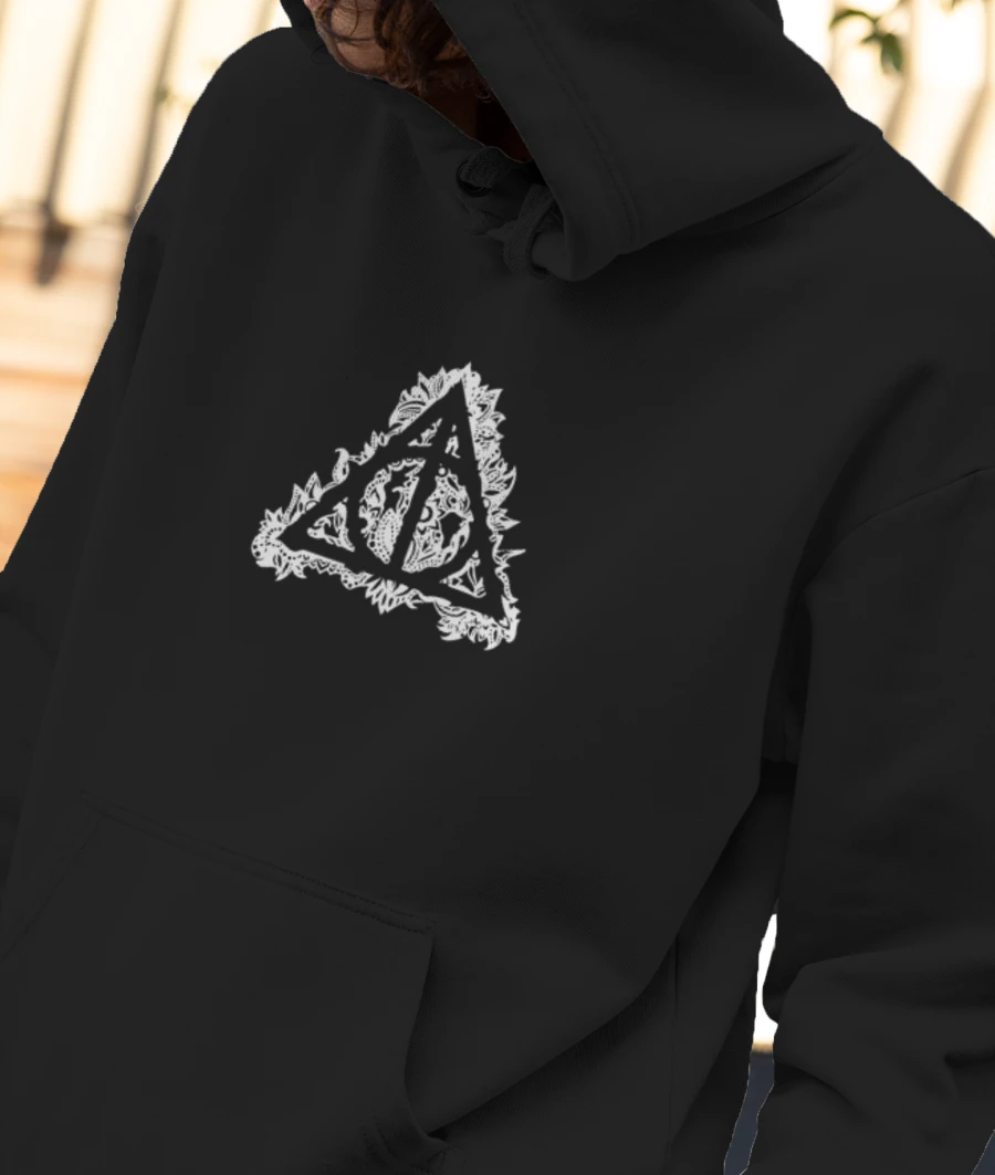 Deathly Hallows Botanical Hoodie I Front-Printed Hoodie