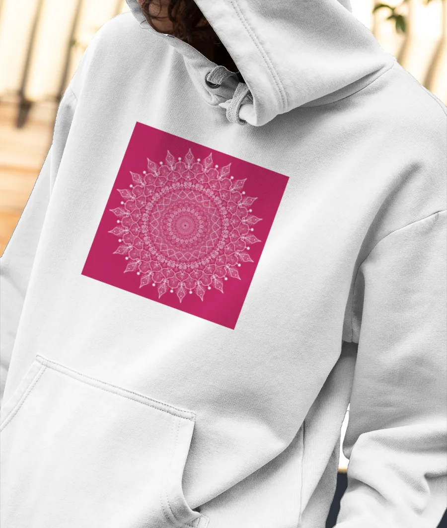 Floral Mandala Front-Printed Hoodie