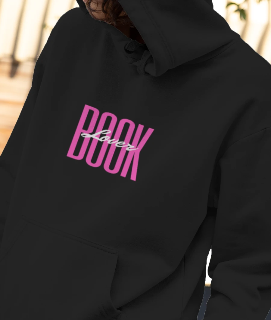 BOOKLOVER Front-Printed Hoodie