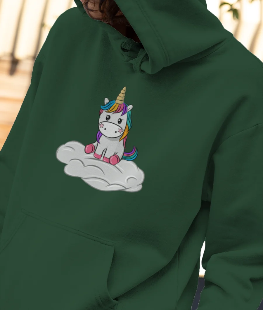 Unicorn Front-Printed Hoodie